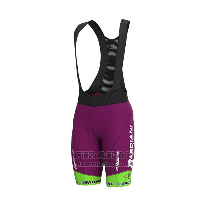 2022 Fietskleding Bardiani Csf Violet Groen Korte Mouwen en Koersbroek